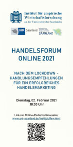 Read more about the article “Handelsforum online” – Panel discussion: Tips for successful retail marketing after the lockdown.