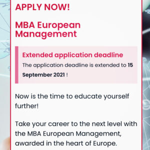 Read more about the article Extended application deadline !