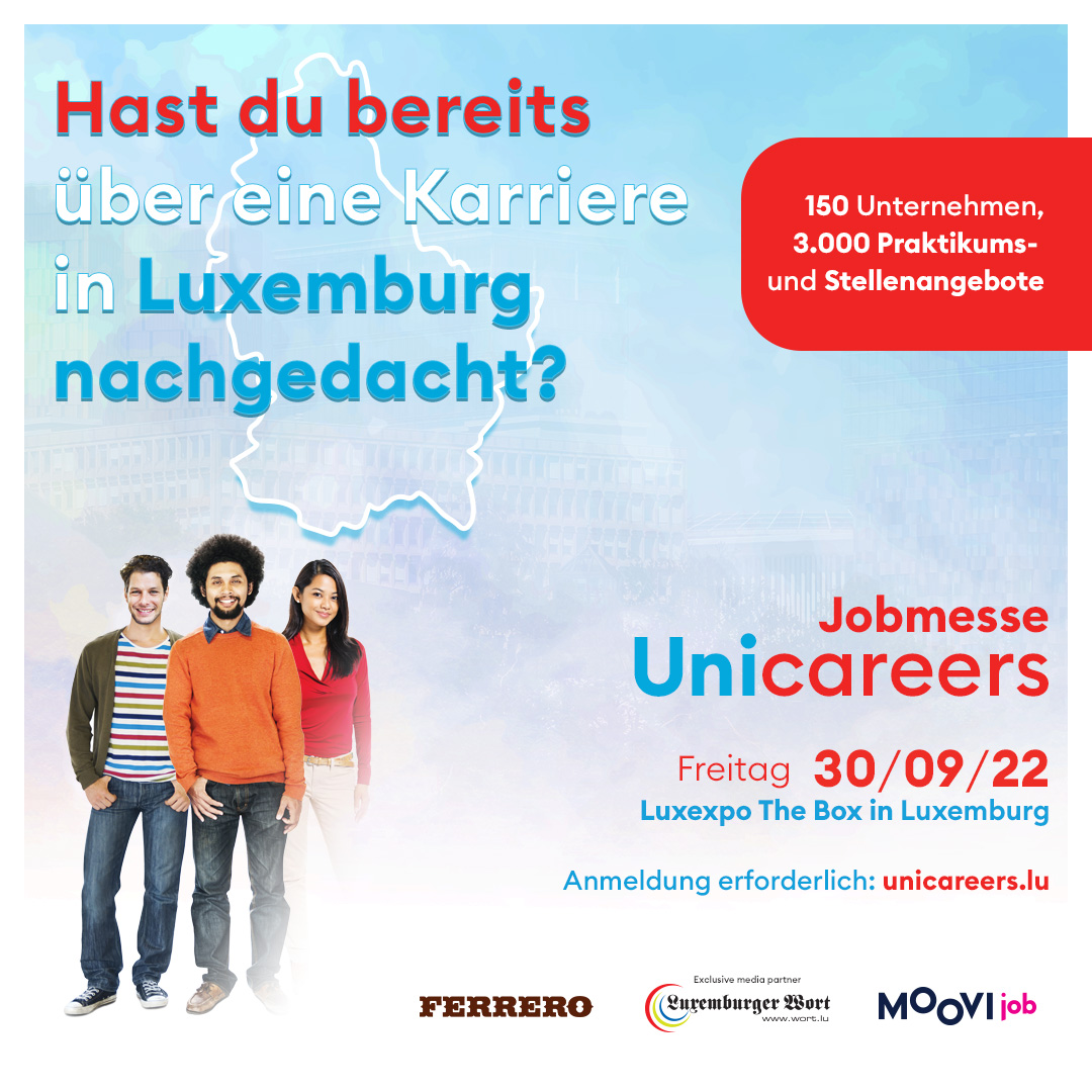 You are currently viewing Reminder – Unicareers, die Jobmesse für Studierende und BerufsanfängerInnen in Luxemburg !