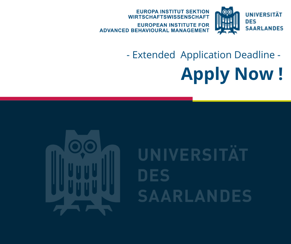 You are currently viewing -Extended Application Deadline- Apply now !