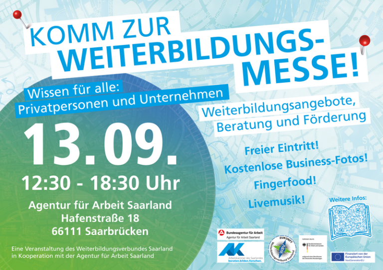 Read more about the article 📢🎉 Don’t miss it: Further education fair of the WBV Saarland! 🎉📢